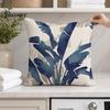 Decorative Throw Pillow Case Banana Leaf Cushion Cover, Tropical Plant Print 18x18 Cover Inch with Hidden Zipper for Sofa Bed Car Seat Linen Blend