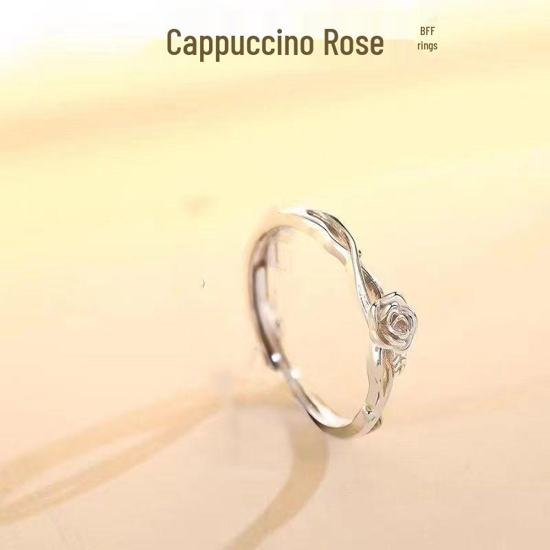 

Кольца Mingjie Cappuccino Rose Bestie - Женская пара для пар, Идеальный рождественский подарок Adjustable Open Size