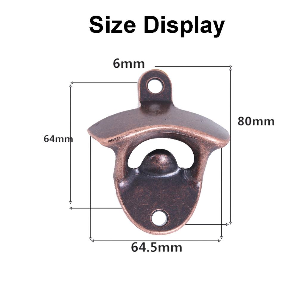 Zinc Alloy Beer Bottle Opener Wall Mounted Vintage Retro Hanging Beer Bottle Opener Corkscrew Kitchen Bar Party Tool Accessories