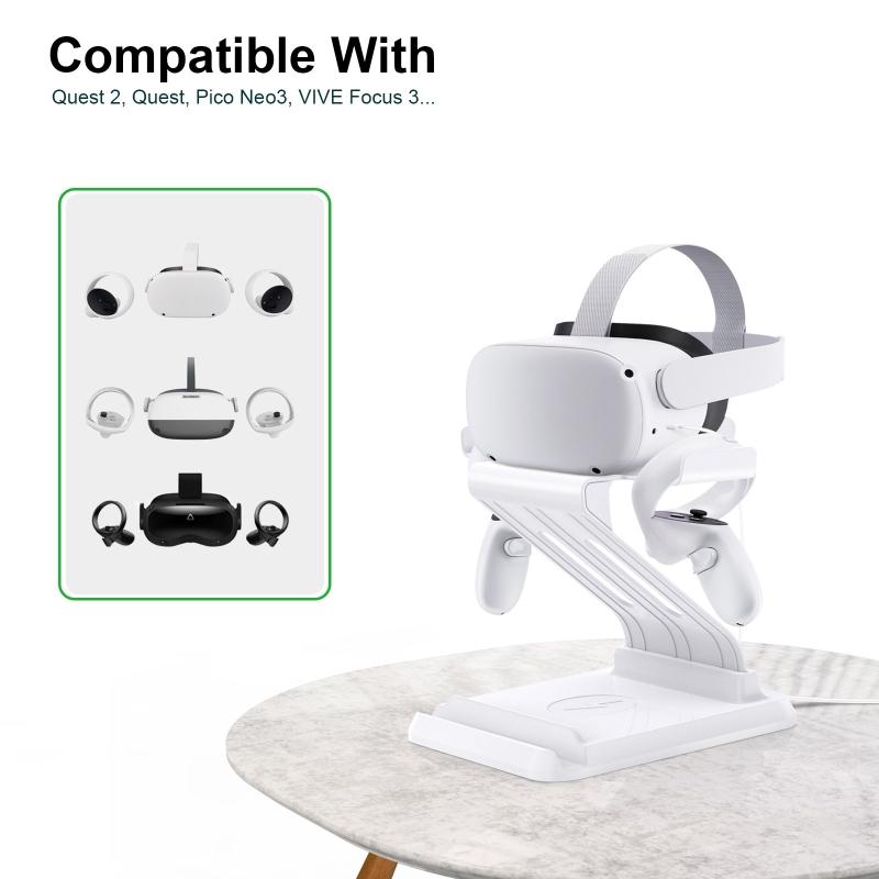 VR esktop Mount for   2 Headset Wireless Phone Charger Phone Mount Cellphone Quick Charger