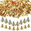50/100Pcs Black Gold Silver Cone Studs and Spikes DIY Craft Cool Punk Garment Rivets for Clothes Bag Shoes Leather DIY Handcraft