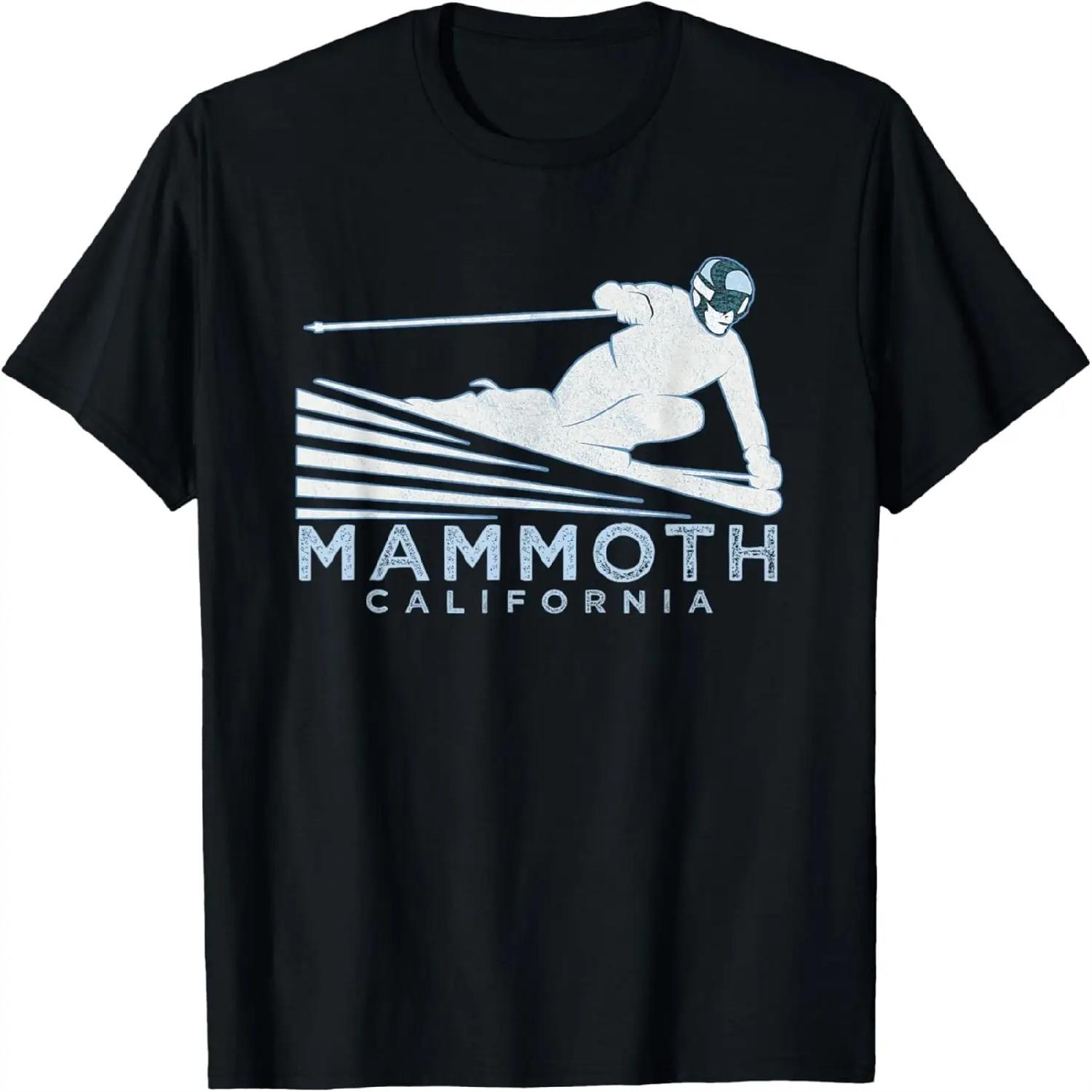 Retro Ski Mammoth, CA Illustration - Vintage Snow Ski T-Shirt S