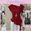 T Shirt For Women With Slanted Neckline And Embroidered Details
