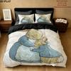 Tale Peter Rabbit Pattern Bedding Uilt Set Uilt Cover Pillowcase Home Decoration Birthday Gift (1 * Duvet Cover + 2 * Pillowcase Without Core)
