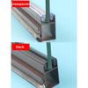 1/3/5/10M Door And Window Sealing Strip Aluminum Windproof Alloy Fixed Glass Gap Three T Type Fill The Card Slot Rubber Strips