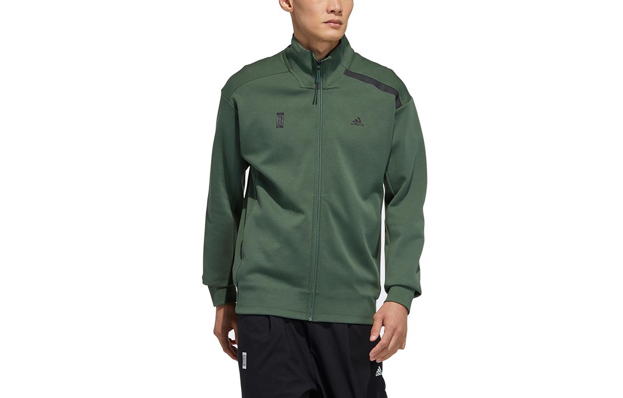 Adidas Jackets Men s Green Stand Collar Moderate Other GP0908 XL