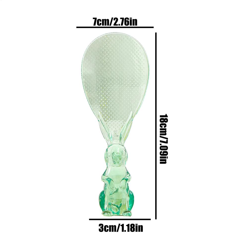 

Стоящая ложка для риса Прозрачная ложка Не прилипает к рису Кулинарные ложки для салата, перемешивания, зачерпывания, смешивания Суп Буфет Кухонный инструмент зелёный