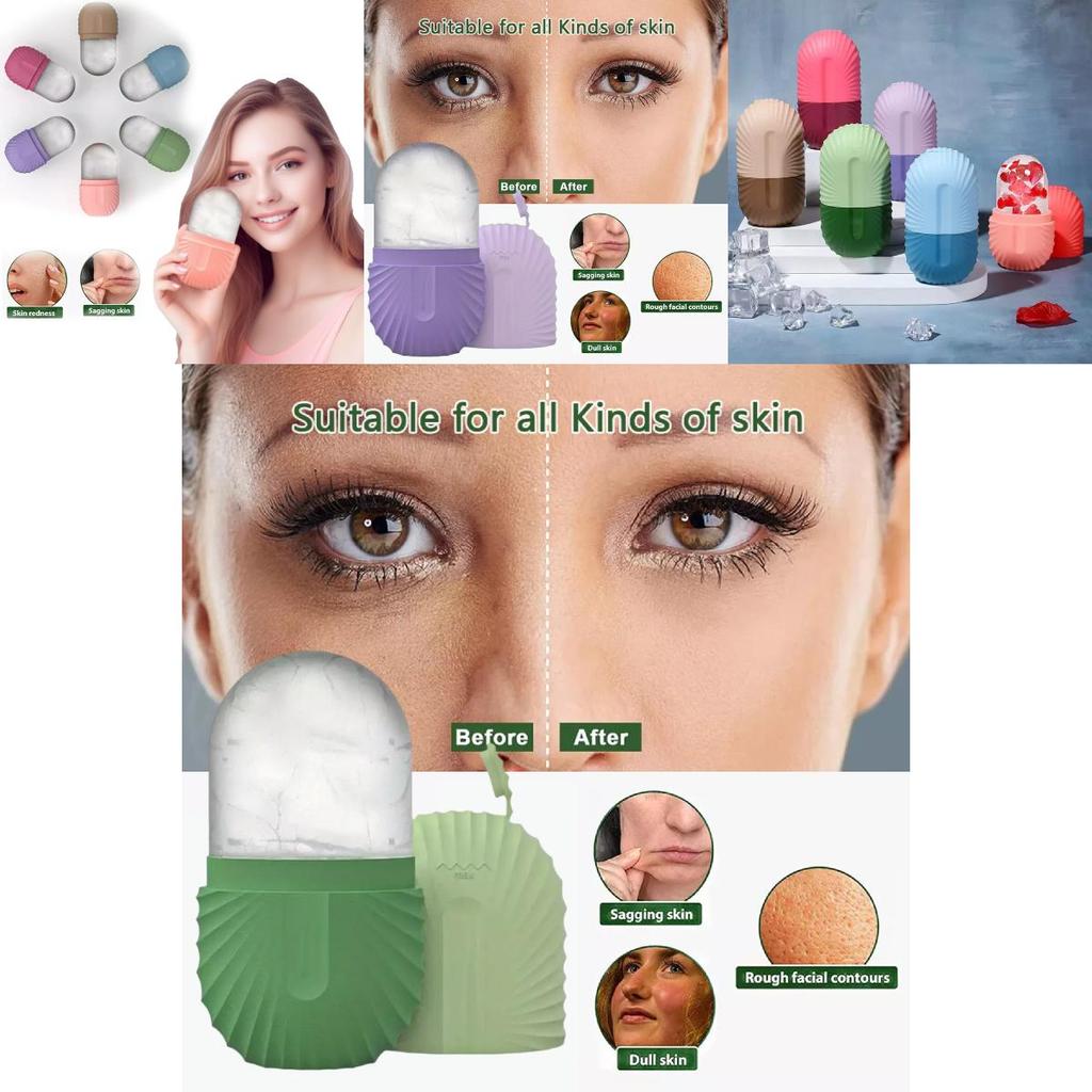 Colorful Ice Roller Facial Beauty Tool For Skincare With Unique Shell Pattern Design