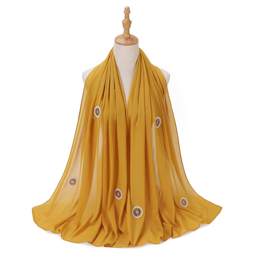Ramadan Muslim Chiffon Plain Hijab Scarf Women High Quality Solid Color Head Inner Wraps Ladies Islamic Musulman Headband