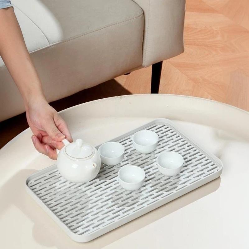 Kitchen Drain Tray Double Tray Rectangular Tea Fruit Tray Creative Drain Basket Tray Storage Rack Drying Chopsticks And Spoon