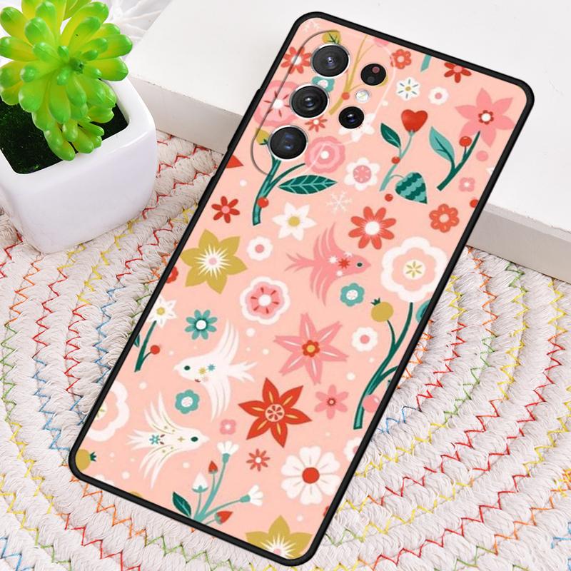 Floral Pattern Flower Phone Case for Samsung Galaxy Note 10 Pro S26 Ultra S23 S24 FE S25 S21 S22 PLUS Shockproof Cove