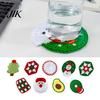 Decorative Coasters for Home Handmade Christmas Yarn Coasters, Cute Santa Snowflake Crochet Drink Mats, Absorbent Cup Mats Heat Resistant Non-slip
