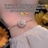 Light Luxury Spinning Sunflower Bracelet for Women Elegant Sparkling Zircon Calming and Relaxing Accessory Birthday Jewelry Gift