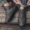 Men's Retro Genuine Leather Large Size Casual Shoes Winter Plus Velvet Warm Ankle Boots Spring and Autumn Men's Mid-cut Short Boots