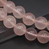 Used X610 Rose Quartz 10mm Bead GSILVER Engraved Necklace Design Silver Color