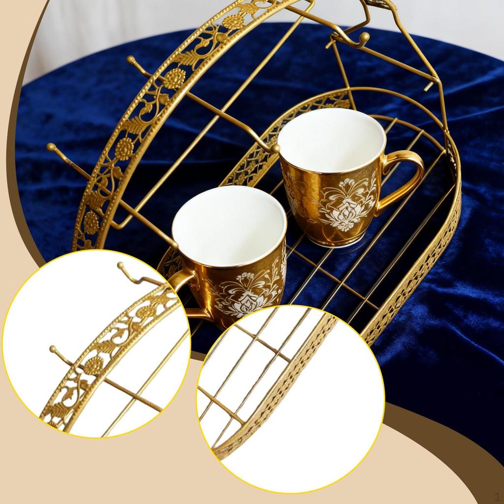 Bottle Rack Accessories Luxury Home for 6 Cups Gift Space Saving Kitchen Countertop Iron Office