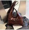 Autumn 2025 Women's High-End Soft Leather Tote Bag - Fashionable Single Shoulder Underarm Commuter Bag