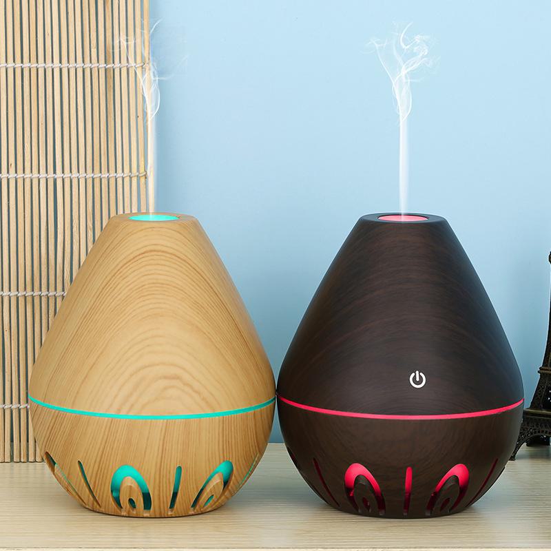 Creative USB Fog & Wood Grain Aromatherapy Humidifier with Custom Logo Option