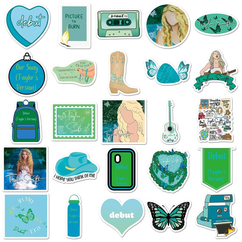 50 Blatt Taylor's Selbstbetiteltes Album Aufkleber - Taylor Mei Mei Promi Merchandise für Handy und Tagebuch