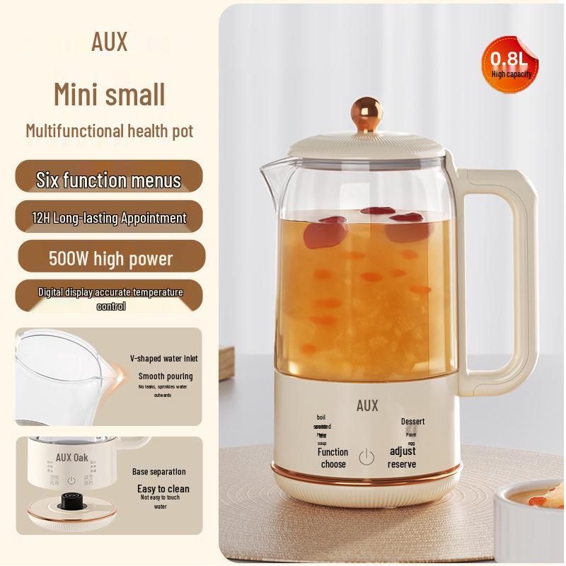 Aux Electric Kettle: Automatic Power-Off Health Pot, 304/316 Stainless Steel for Household Boiling Water.