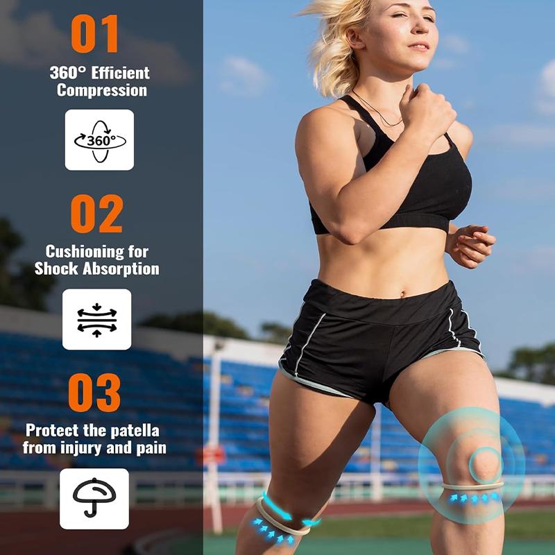 2-40PCS Knee Support Strap for Pain Relief Silicone Patella Stabilizer Band Tennis Running Brace Jumper's Knee Protector