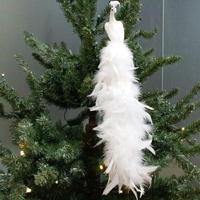 Decoration Simulated White Peacock Living Room Natural Peacock Feather