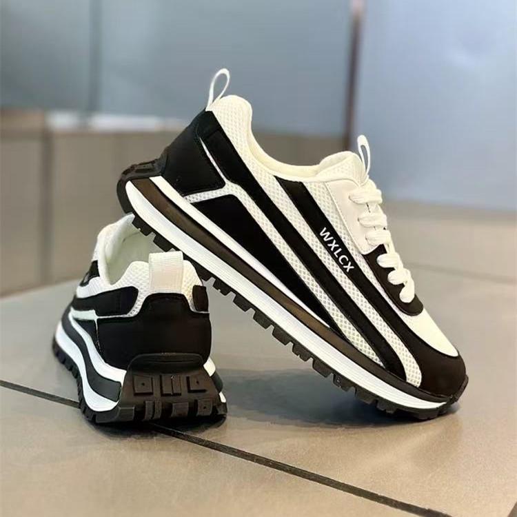 Men's Trendy European Mesh Running Shoes - Versatile & Breathable Casual Sneakers for Teens & Dads