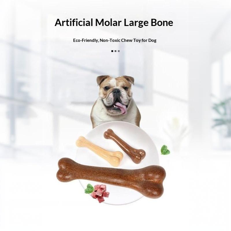 Dog Bone Chew Toys Indestructible Natural Non-Toxic Anti Bite Portable Toys for Indoor Outdoor Use