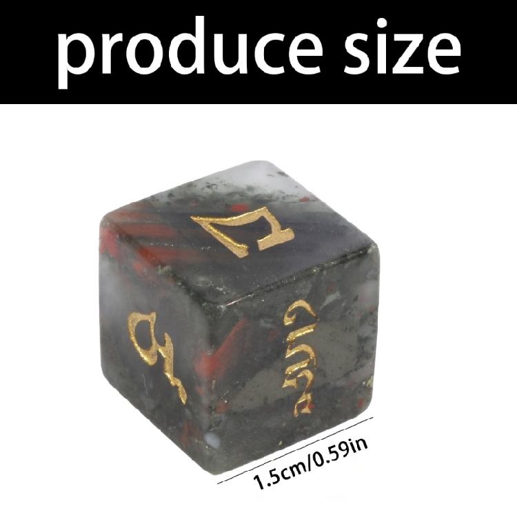 Natural Crystal 6 Sided Round Corner Dices Mult Sided Table Game Dices Math Counting Teaching Tool Mahjong Accessories