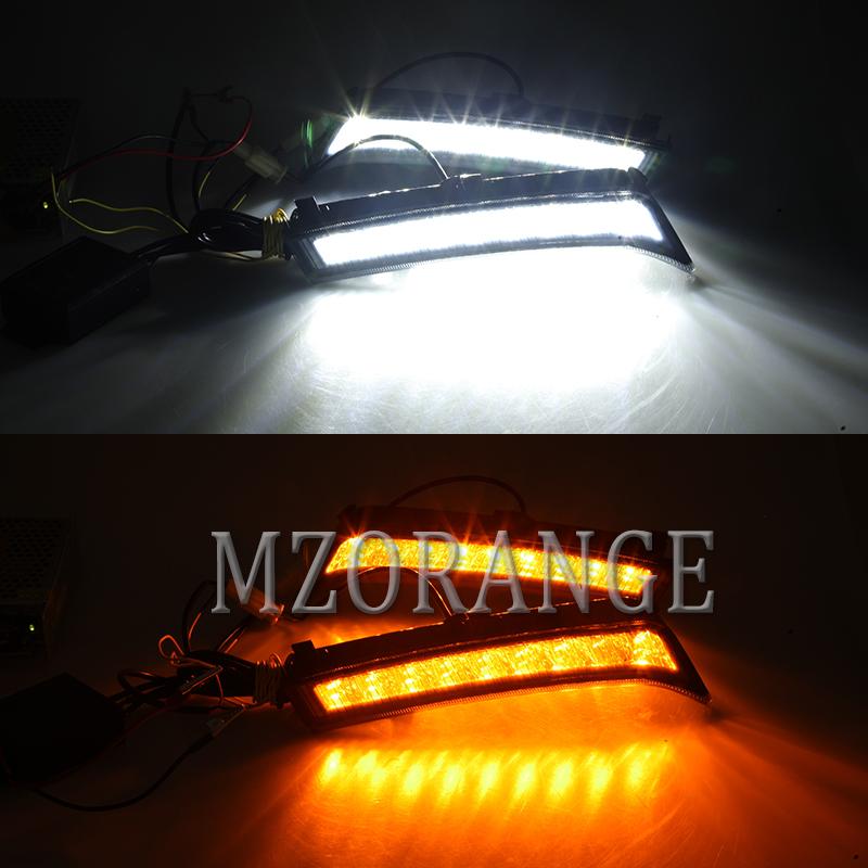 Daytime Running Light For Subaru Forester 2013 2014 2015 2016 2017 2018 DRL Car Accessories Fog Lamp Foglights Turn Signal Lamps