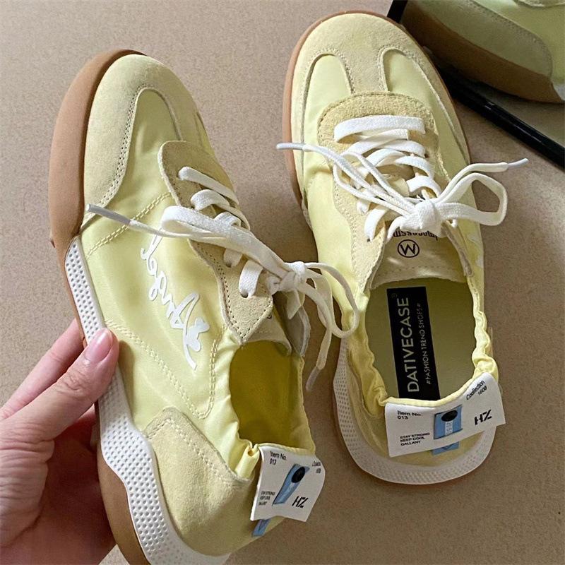 Series German Training Shoes Soft Leather Breathable Forrest Gump Shoes Women's New Sports Little White Shoes