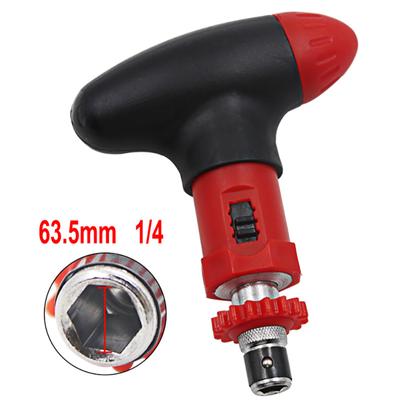 Manuel 6.35mm T Tipi Cırcırlı Tornavida İleri Geri Döndürme Tornavidalar Ev Aletleri