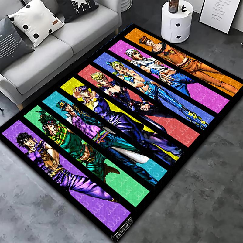 JoJo HD Printed Carpet Living Room Home Decor Sofa Table Rug Anti Slip Chair Cushion Lounge Mat Picnic Camping Art