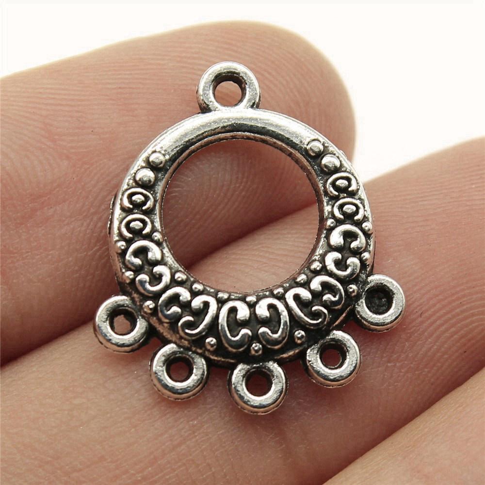 Accessoires Pièces Connecteur Boucle d'Oreille Rond Multi-Trous Fournitures de Bijoux de Mariage ZA044