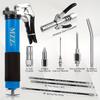 Grease Gun, 7000 PSI Heavy Duty Professional Pistol Grip Grease Gun Kit with Double Grease Injector Needle and Flex Hose