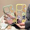 Coque transparente à motif floral pour iPhone 17/16 Pro Max, protection intégrale, compatible avec l'iPhone 15