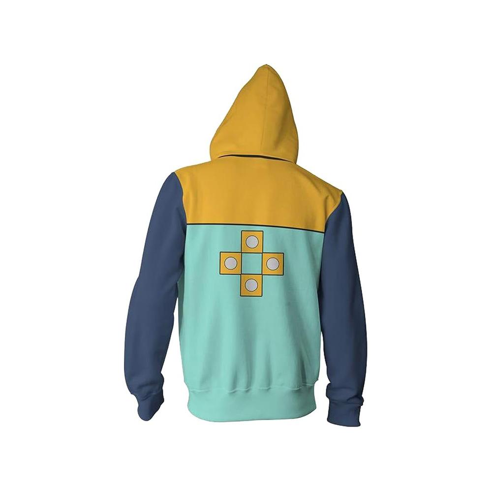 Fairy King Cosplay Hoodie Meliodas Jacket Sweatshirt Hoodies Costume Adult Men Outfits Halloween Carnival Party Disguise Suit