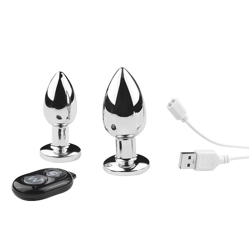 Wireless Remote Control Metal Vibration Butt Plug for Long-term Wear & Outdoor Fun