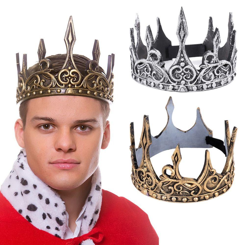 Ceremony Hair Band Headwear King'S Clothing Accessories Medieval King'S Crown Head Crown Headwear King'S Crown Hairpin