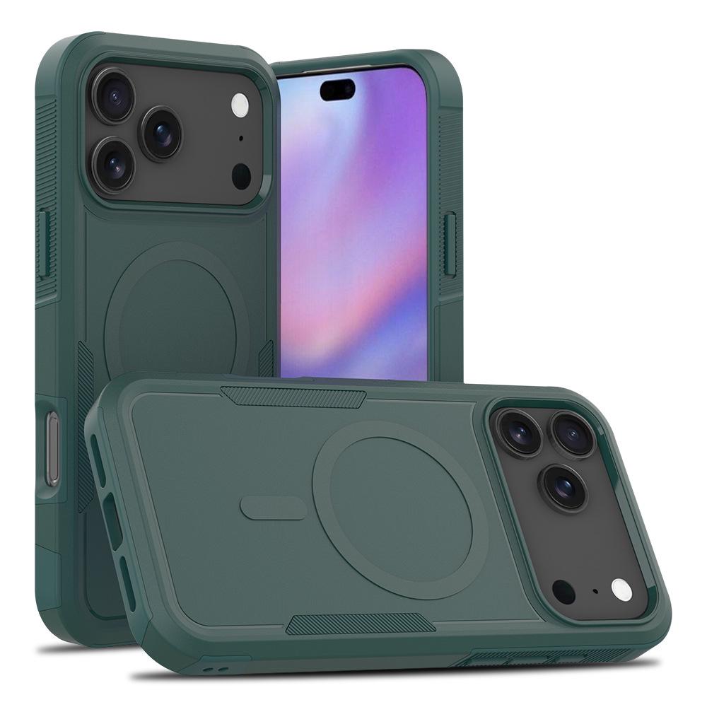 Custodia per telefono Apple 17 Pro Max a prova di caduta di grado militare a doppio strato