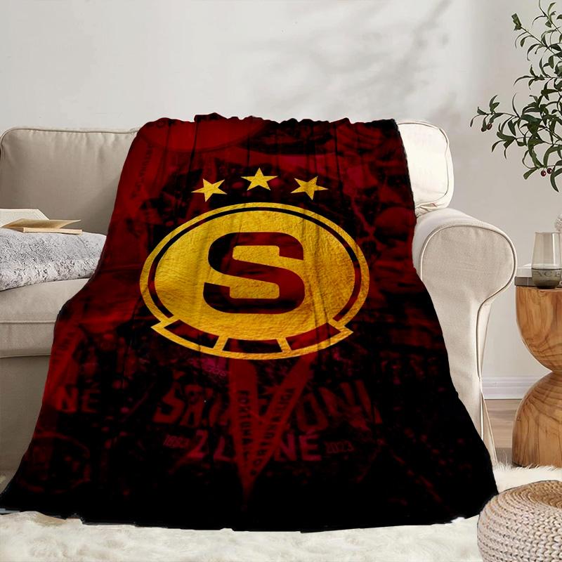 Calcio Sparta Praga Coperta Portatile/Coperta Morbida Biancheria da Letto Adatta per Viaggi Campeggio Soggiorni Uffici Divani Regali per Fan