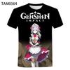 Summer Game Genshin Impact 3d Printed Children's T-shirt Fashion Casual Hip-hop Harajuku Kids Short Slee T Shirt O Neck Tops