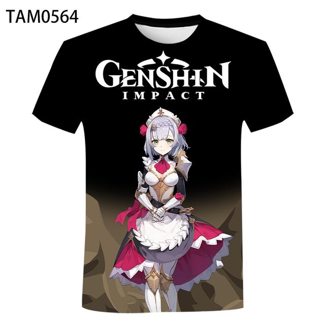 Summer Game Genshin Impact 3d Printed Children's T-shirt Fashion Casual Hip-hop Harajuku Kids Short Slee T Shirt O Neck Tops