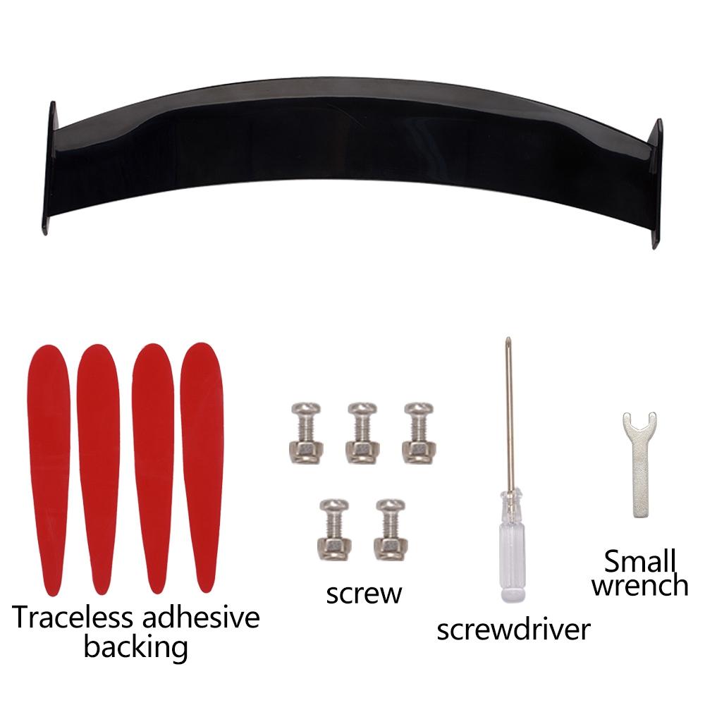 30CM/11.8inch Car Rear Trunk Top Spoiler Wing Mini ABS Aircraft Wing Decor Trims Auto Accessories Universal Exterior Decoration