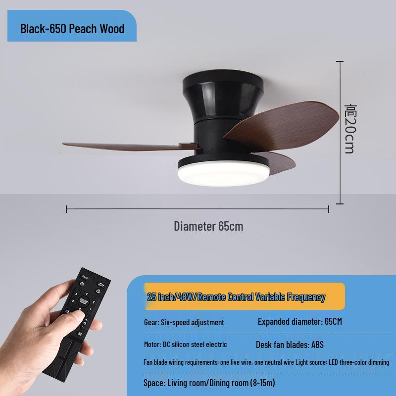 2025 Retro Ceiling Fan Light with Integrated Variable Frequency Chandelier for Living and Dining Rooms
