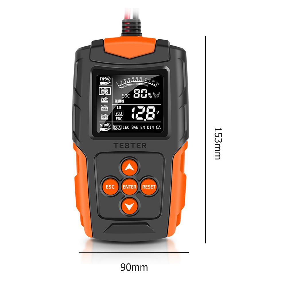 Vehicle Gel AGM WET Battery Analyzer LCD Digital Automotive Car Battery Tester