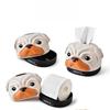 1pc Creative Simple Paper Towel Holder Desktop Napkin Storage Box Cartoon Tissue Box for Home Living Room Office Dorm