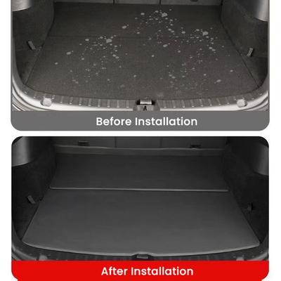 For Tesla Model Y Model 3 2017-2025 Leather Trunk Mats Rear Seat Back Protector Pad Backrest All Weather Liner Pet Anti-kick Pad