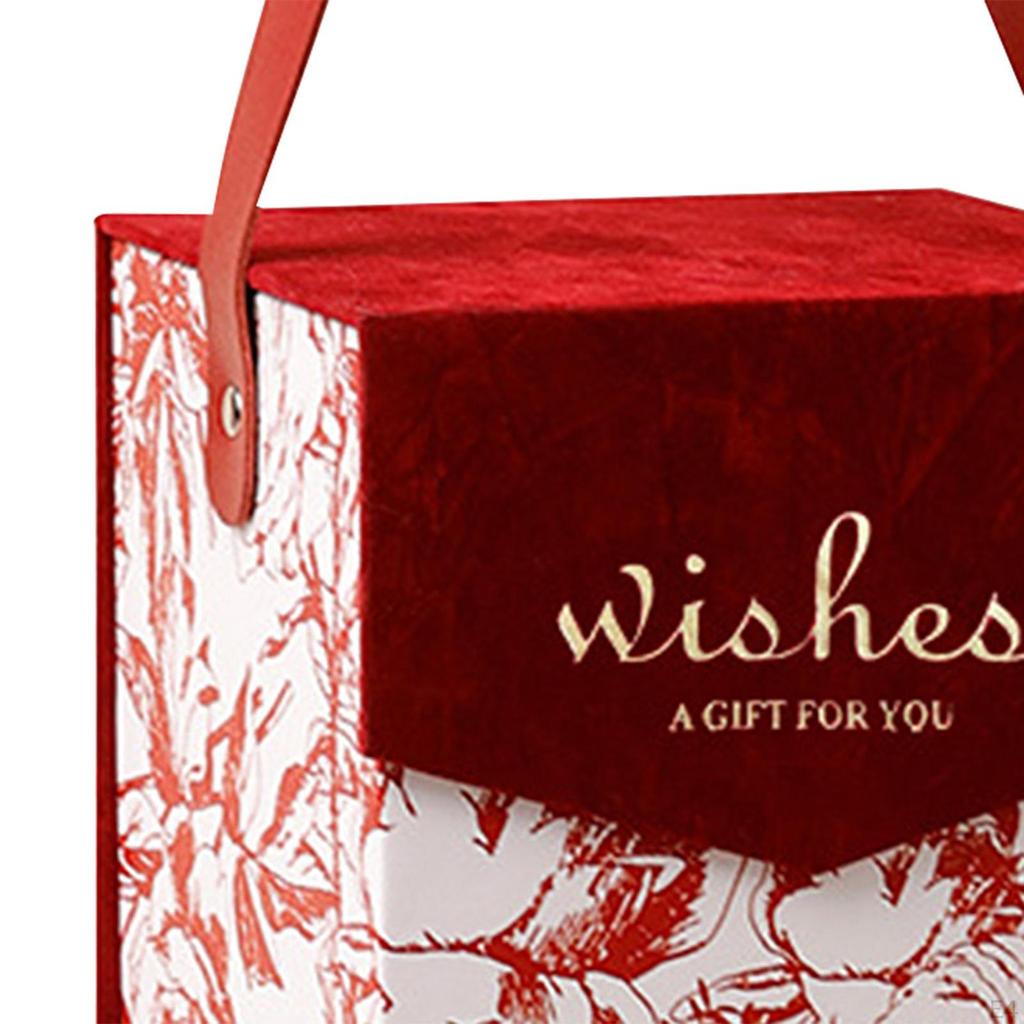 Wedding Candy Box Bridesmaid Gift Elegant Goodies Bag Portable Supplies with Handle for