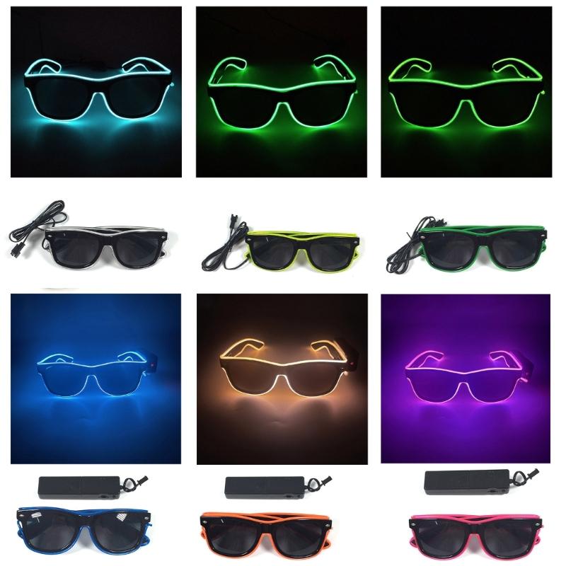 Decorative Glasses Trendy Glowing Glasses Light Up Party Decorations Christmas Gift Unique Take Photo Props